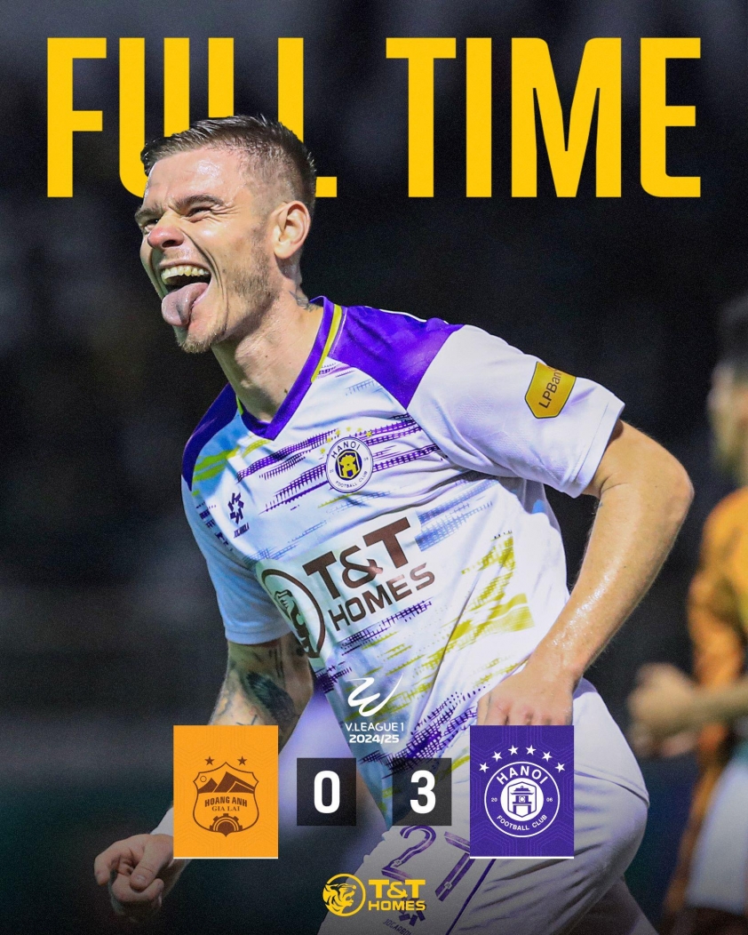 Hà Nội FC đại thắng HAGL 3-0 trên sân Pleiku: Chiến thắng thuyết phục của tân HLV Nhật Bản