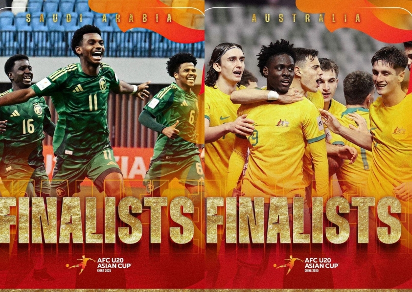 U20 Ả Rập Xê Út và U20 Úc sẽ tranh ngôi vô địch châu Á 2025