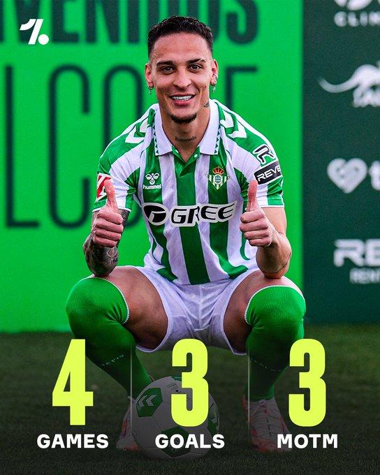 Antony tỏa sáng rực rỡ tại Real Betis, đặt dấu hỏi về tương lai ở Man Utd