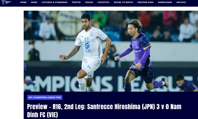 AFC Champions League: Nhận định trận lượt về giữa Sanfrecce Hiroshima và Nam Định