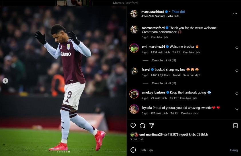 Rashford ra mắt Aston Villa: Sự trở lại đầy ấn tượng và tương lai tươi sáng