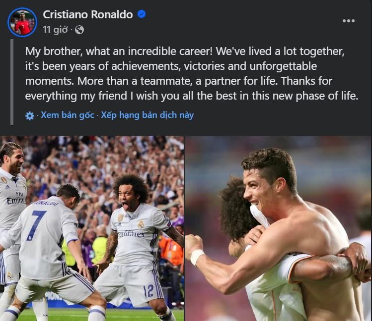 Huyền thoại Marcelo giải nghệ: Lời tri ân xúc động của Cristiano Ronaldo