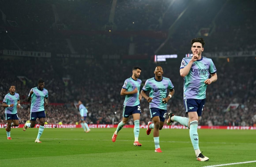 Arsenal hòa 1-1 trước MU: Siêu phẩm của Rice nhưng hy vọng vô địch tan biến