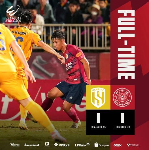 SLNA 1-1 CAHN: Kết quả đầy bất ngờ tại vòng 15 V-League 2024/25
