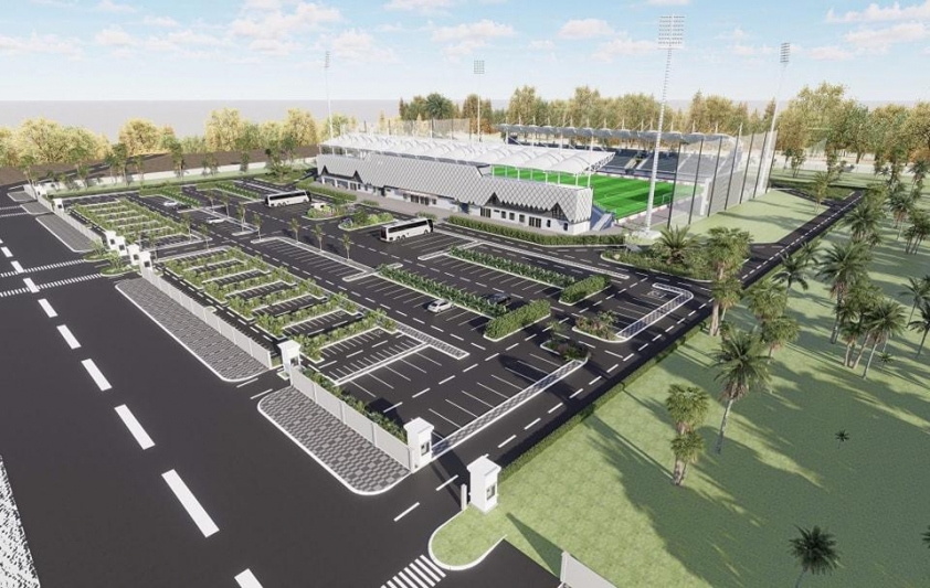 Campuchia xây dựng sân vận động Kork Thlork hiện đại phục vụ bóng đá quốc gia
