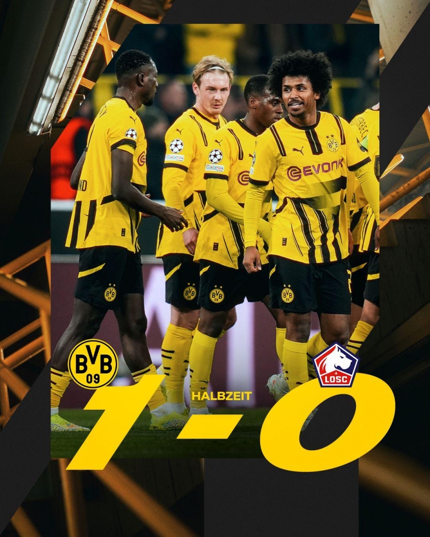 Dortmund hòa Lille 1-1, hành trình vào tứ kết Champions League đầy chông gai