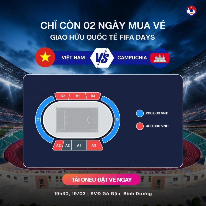Vé xem trận Việt Nam - Campuchia sắp hết sạch: Cơn sốt vé và những thông tin nóng hổi
