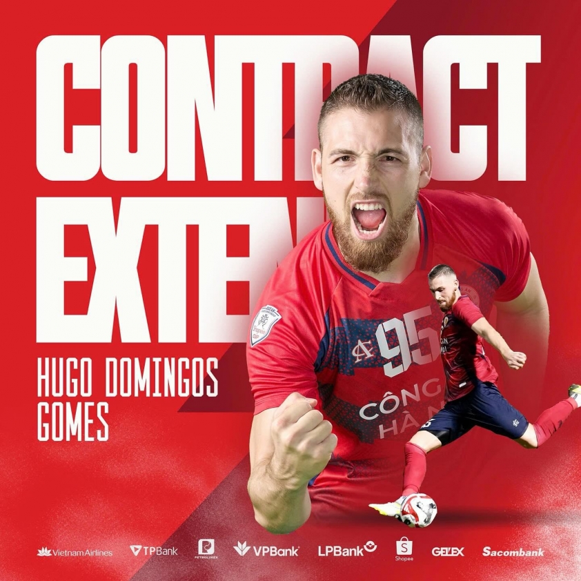 CLB Công an Hà Nội chính thức gia hạn hợp đồng với trung vệ Hugo Gomes