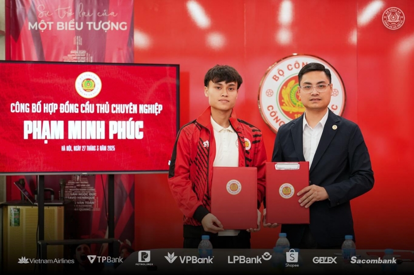 CLB Công an Hà Nội chính thức ký hợp đồng chuyên nghiệp với 3 tài năng trẻ