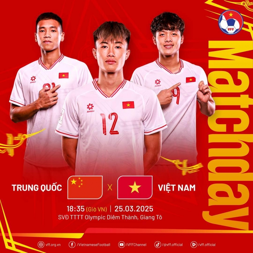 U22 Việt Nam vs U22 Trung Quốc: Cơ hội vàng giành chức vô địch CFA Team China 2025