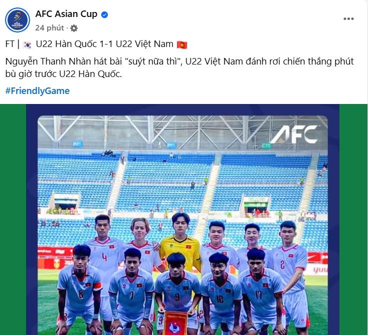 U22 Việt Nam hòa Hàn Quốc: AFC tiếc nuối, HLV Đinh Hồng Vinh nhìn nhận tích cực
