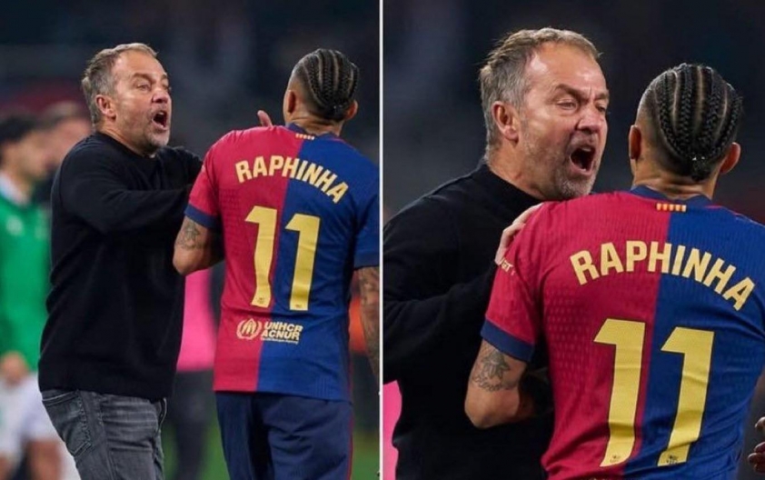 Raphinha nổi giận dữ: Vụ việc với trọng tài, HLV Flick và Ter Stegen gây chấn động Barcelona