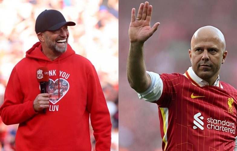HLV Arne Slot và lời tri ân xúc động dành cho Jurgen Klopp sau chức vô địch Premier League