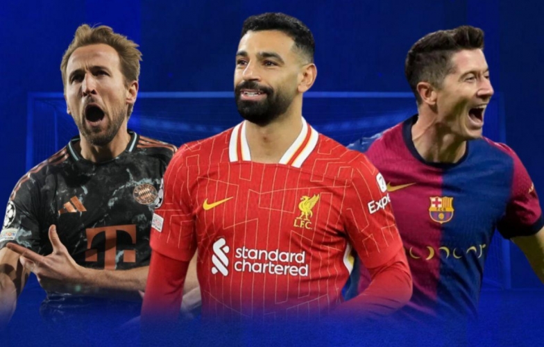 Cuộc đua Chiếc Giày Vàng châu Âu 2024/25: Salah dẫn đầu, Lewandowski chấn thương