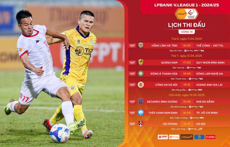 Vòng 18 V-League 2024/25: Công nghệ VAR và những trận đấu kịch tính