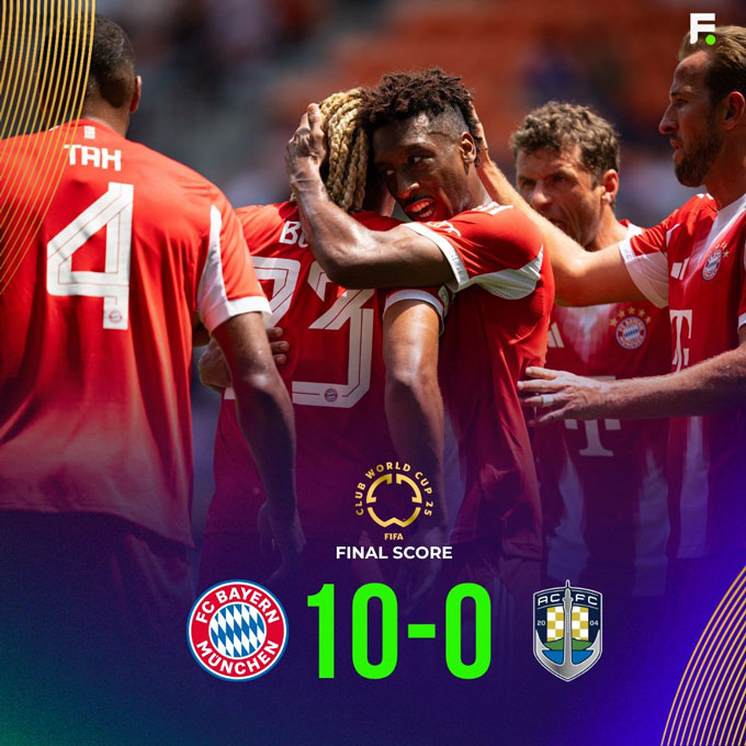 Thảm họa Club World Cup: Khi Bayern Munich biến trận đấu thành màn trình diễn một chiều