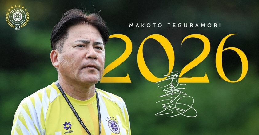 HLV Makoto Teguramori tiếp tục dẫn dắt CLB Hà Nội mùa giải 2025-2026