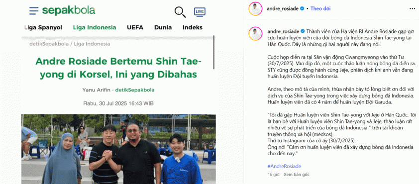 HLV Shin Tae Yong gửi lời chúc tốt đẹp đến bóng đá Indonesia