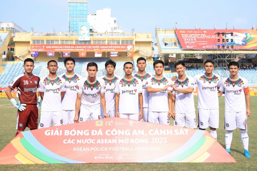 Thái Lan xuất sắc đánh bại Lào tại Giải bóng đá Công an, Cảnh sát Đông Nam Á mở rộng 2025