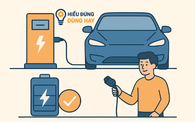 Pin xe điện không nên sạc đầy 100% để bảo vệ tuổi thọ