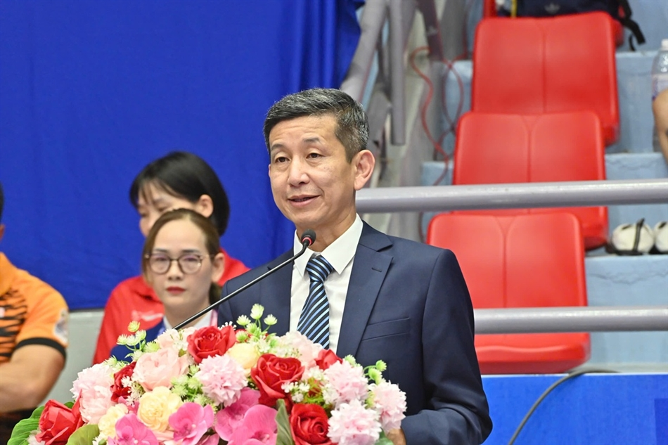 Cục trưởng Cục TDTT Việt Nam Nguyễn Danh Hoàng Việt phát biểu tại Lễ Khai mạc