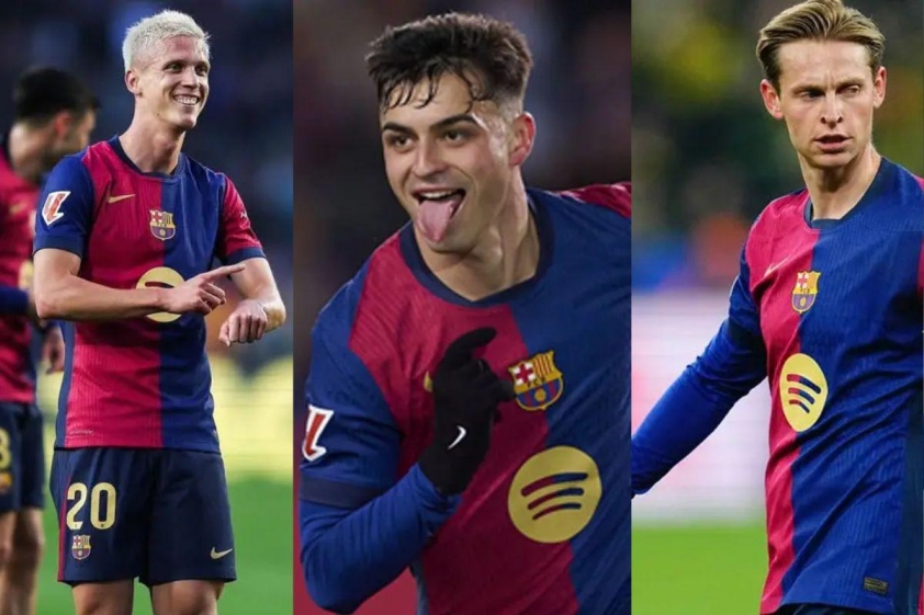 Pedri, De Jong, Olmo