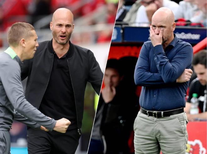 Erik Ten Hag thất vọng trên đường biên sau trận thua