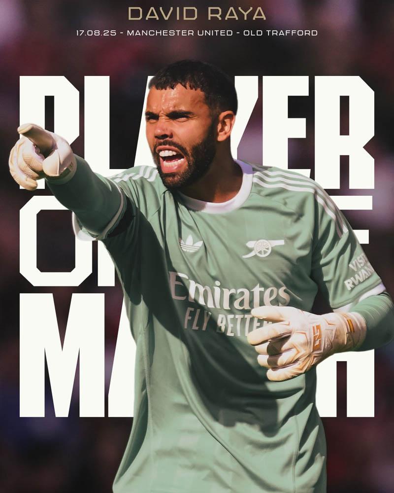 Raya đã chơi cực hay để giúp Arsenal rời Old Trafford với 3 điểm trọn vẹn