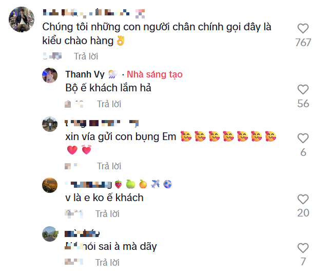 Cô gái phản hồi các bình luận trái chiều