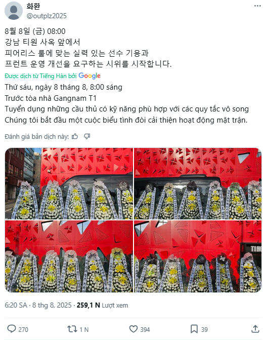 Anti-fan gửi vòng hoa tang cùng lời lẽ xúc phạm dành cho Gumayusi sau trận thua Gen.G.