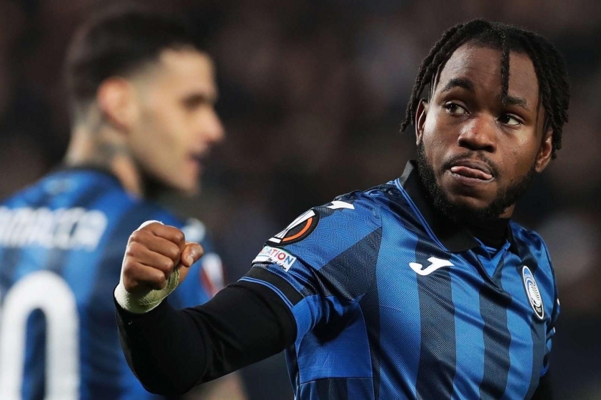 Hình ảnh Lookman trong màu áo Atalanta