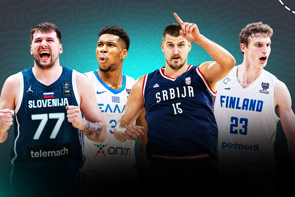Luka Doncic, Lauri Markkanen và Giannis Antetokounmpo