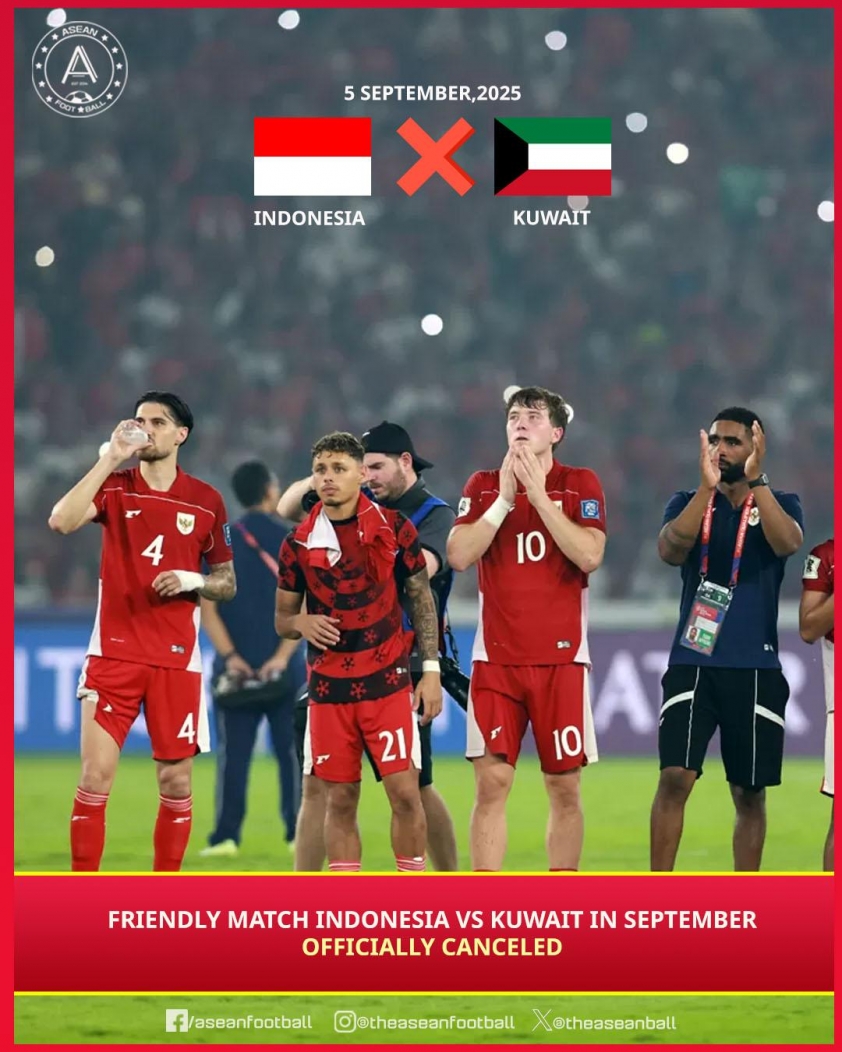 Kuwait hủy trận giao hữu với Indonesia