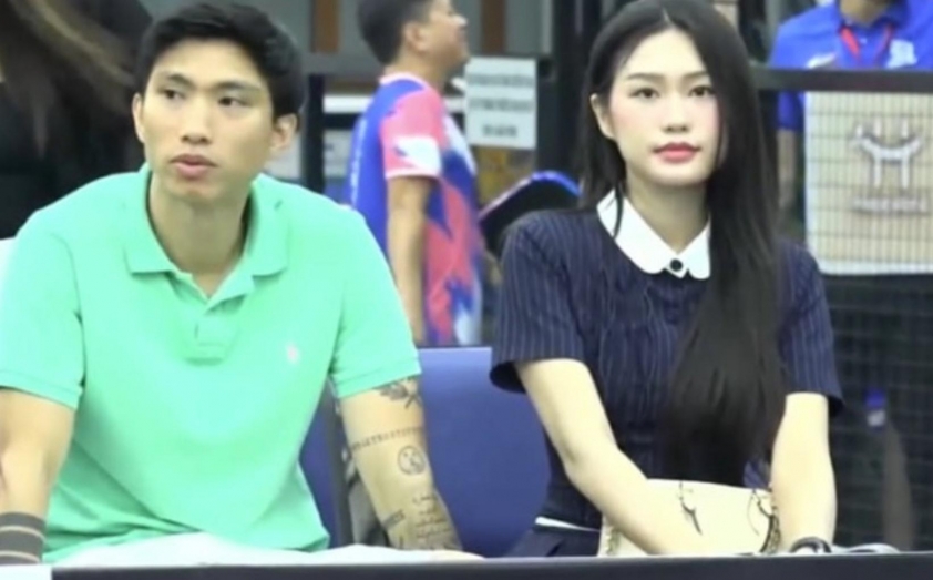 Hình ảnh Doãn Hải My trên khán đài