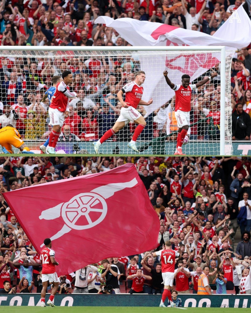 Cổ động viên Arsenal hào hứng