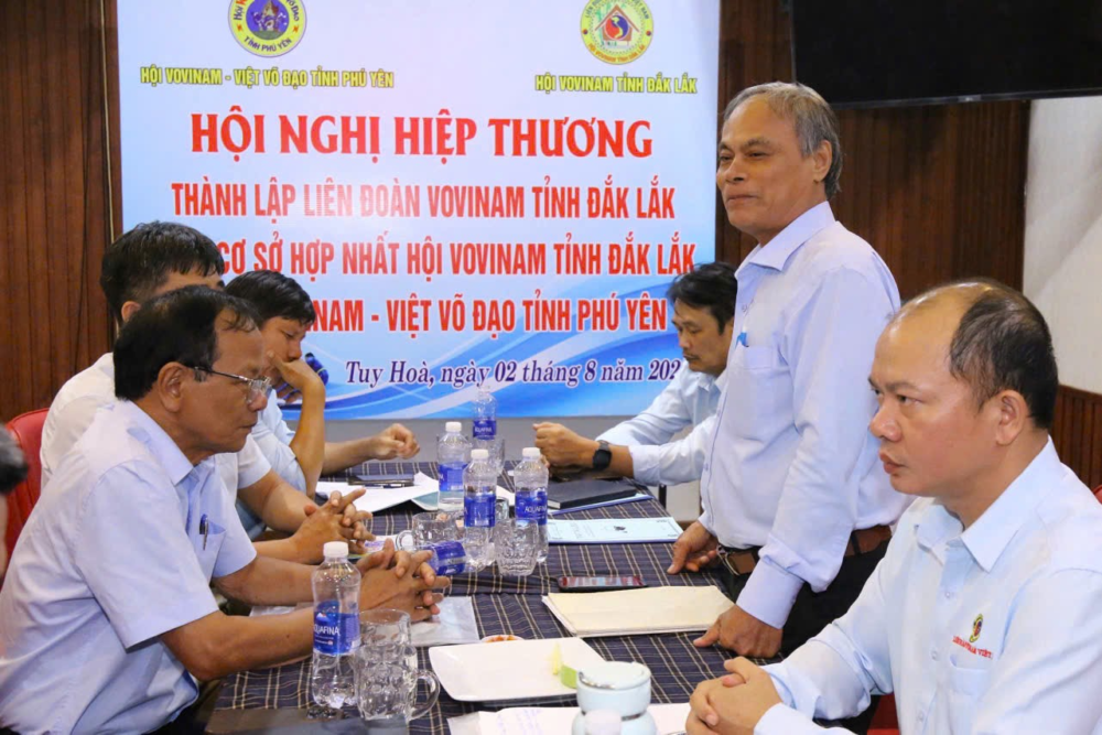 Hình ảnh Võ sư Nguyễn Quý phát biểu