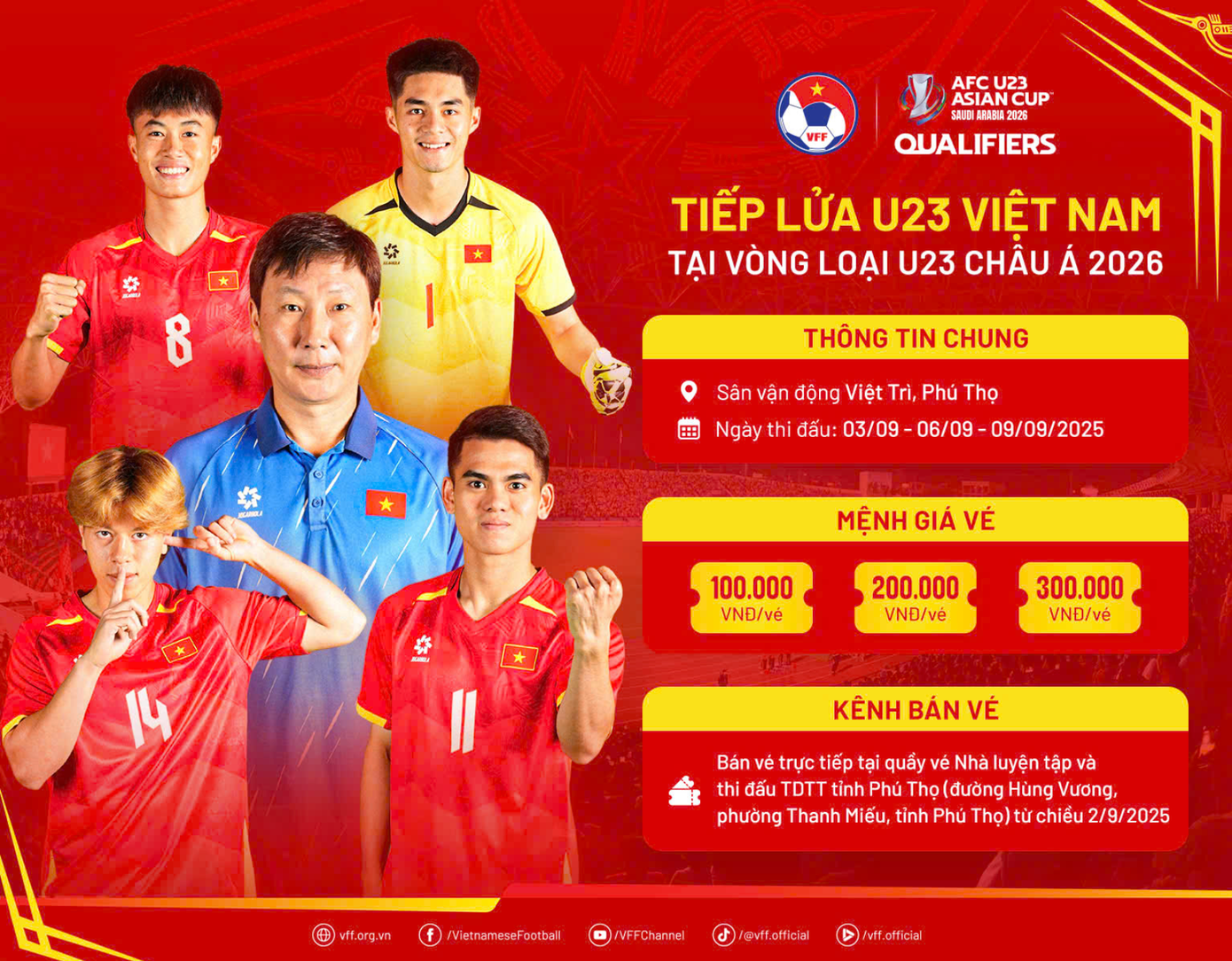 Sân vận động nơi tổ chức Vòng loại U23 châu Á 2026