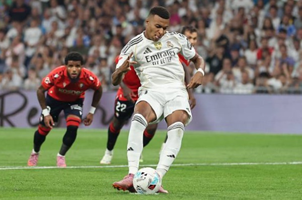 Mbappe ghi bàn thắng duy nhất giúp Real giành chiến thắng.