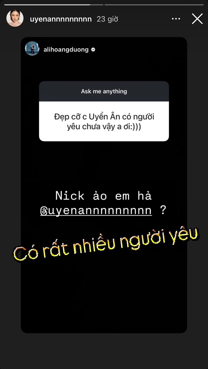 Uyển Ân bất ngờ nhắc đến việc có rất nhiều người yêu giữa tin đồn hẹn hò Song Luân
