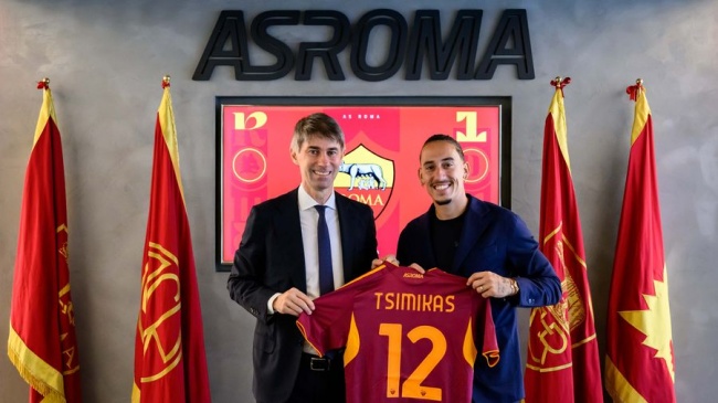 Hậu vệ Kostas Tsimikas gia nhập AS Roma
