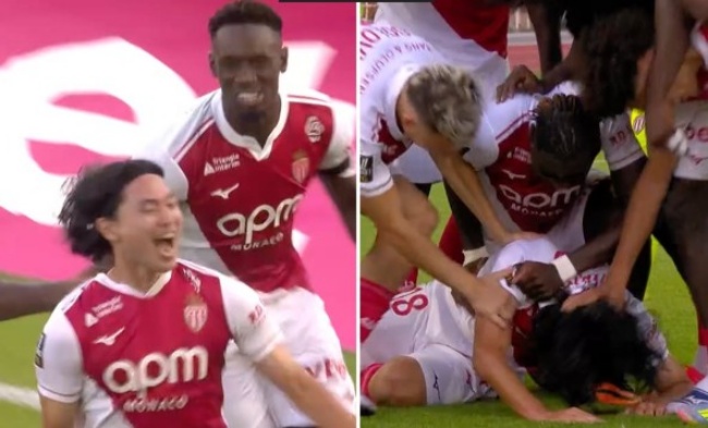 Minamino ghi bàn quyết định cho Monaco.