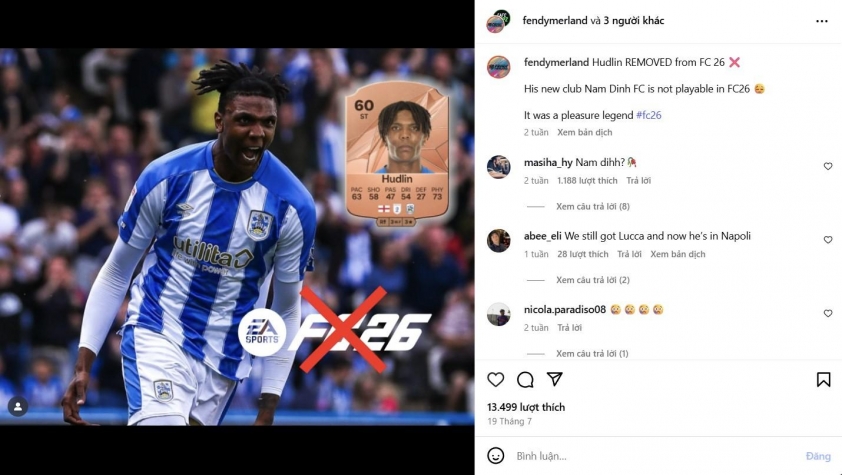 Huyền thoại game EA Sports FC Kyle Hudlin gia nhập Nam Định FC: Sự kiện chấn động làng bóng đá Việt Nam