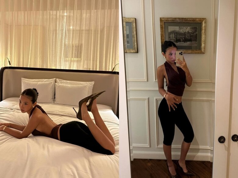Khánh Huyền khoe đường cong cơ thể trong trang phục ôm sát