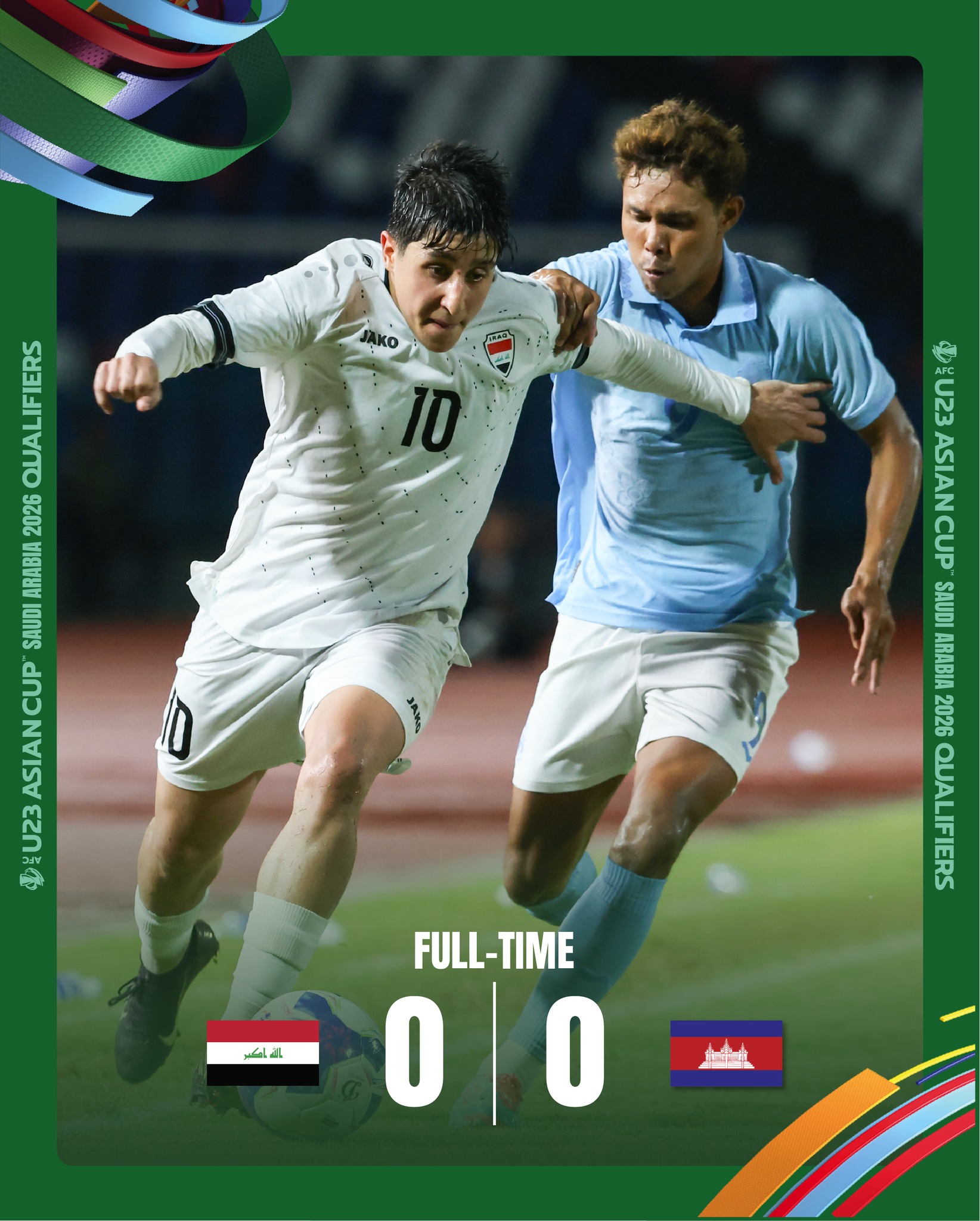Hai đội hòa 0-0 trong trận đấu cuối vòng loại