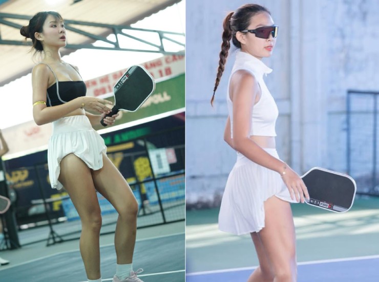 Hot-girl biểu diễn phong cách vén váy trên sân