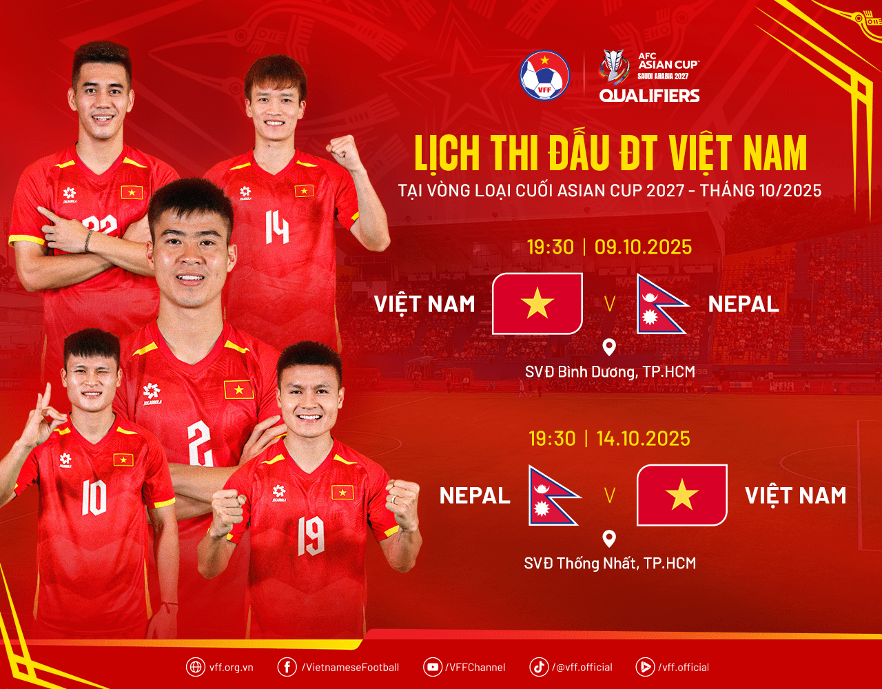 Đội tuyển Việt Nam chuẩn bị cho trận gặp Nepal