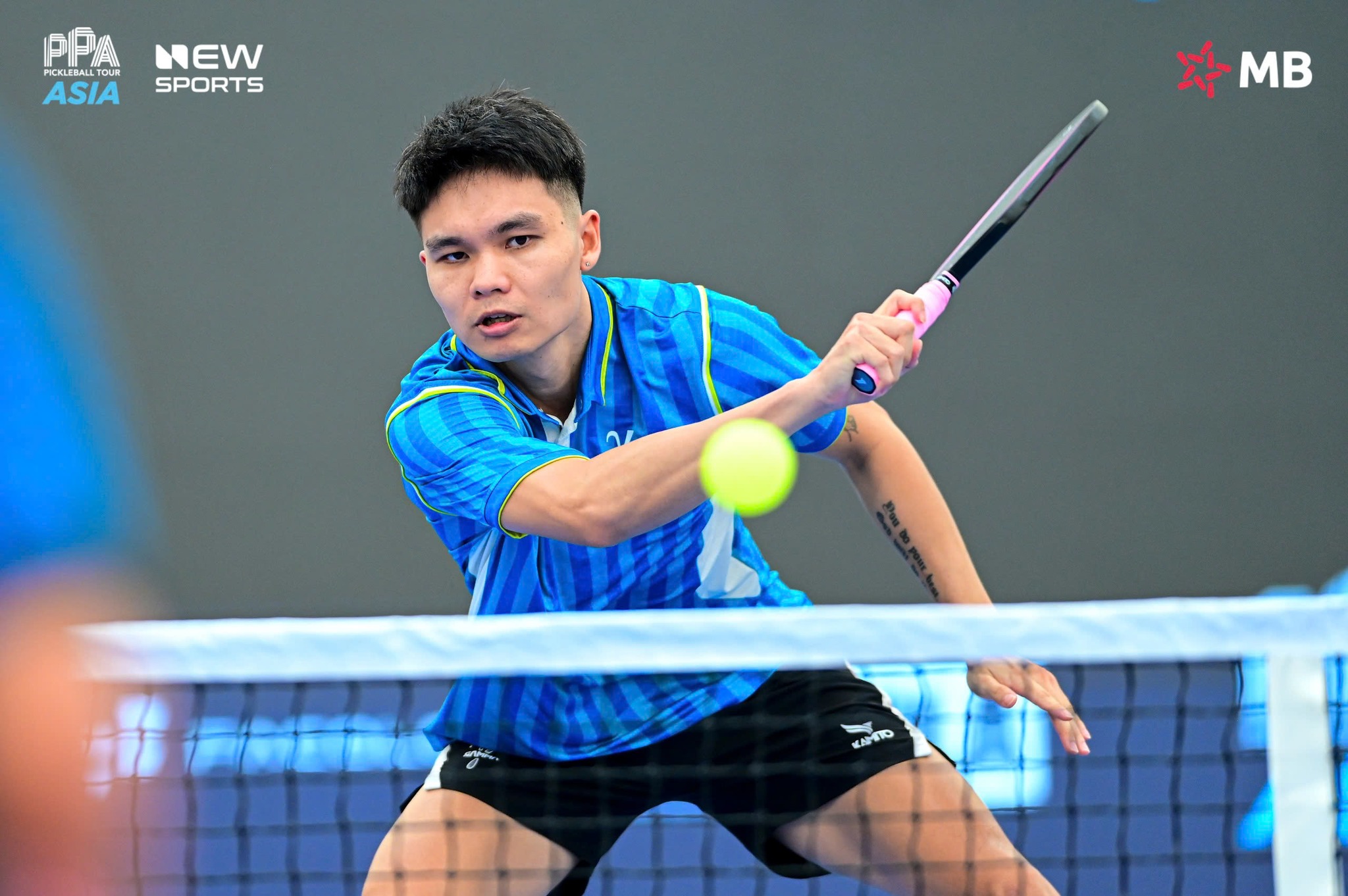 Vận động viên pickleball Việt Nam trong trận đấu