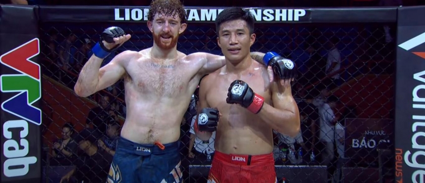 Trương Cao Minh Phát và Aaron Clarke thi đấu MMA striking