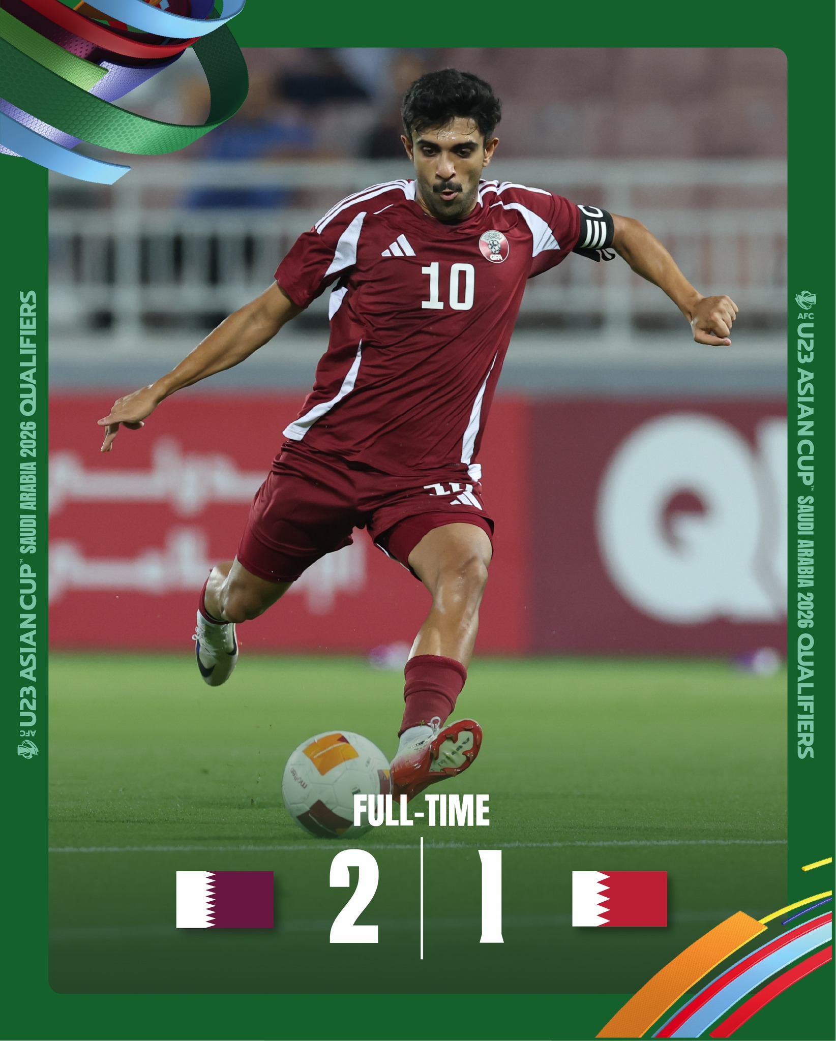 U23 Qatar thoát hiểm ở thời gian đá bù giờ.