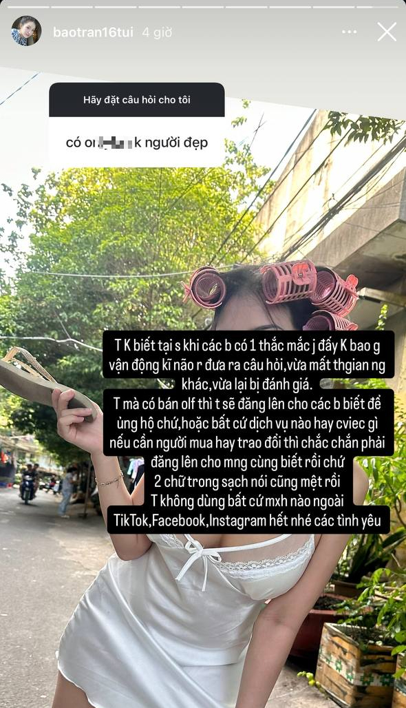 Bị hỏi thẳng chuyện có hay không bán hình nhạy cảm, hot girl Instagram 